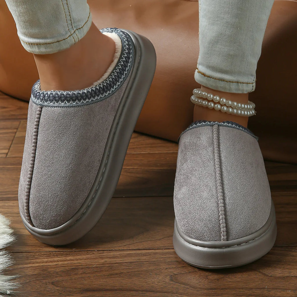 Pantoufles Hiver Femme - Intérieur Peluche Antidérapantes Chaudes