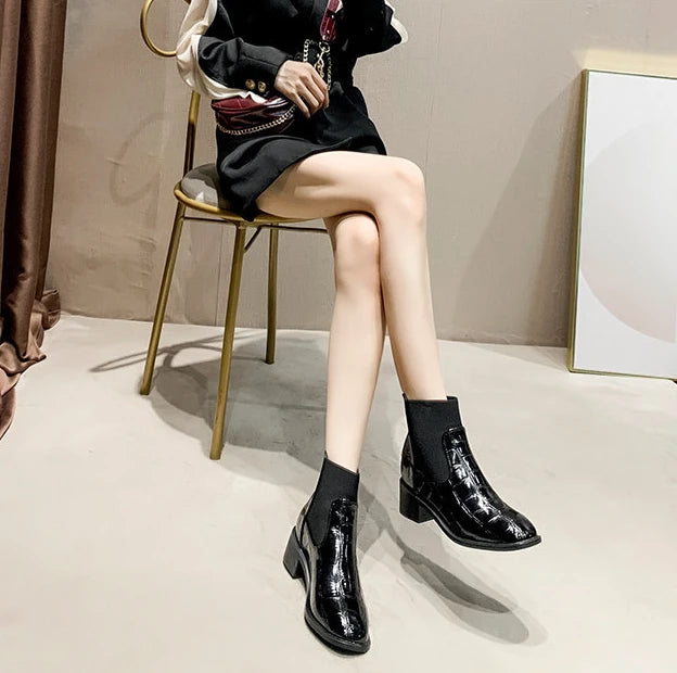 Bottines Chelsea Femme Noires - Talons Moyens Élégantes Tendance 2025
